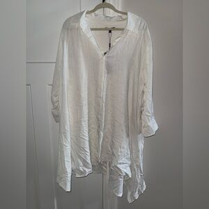 For Cynthia White Linen Tunic